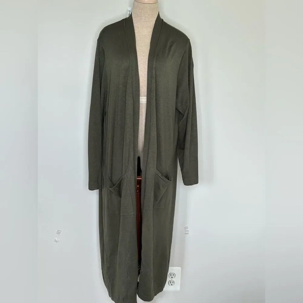 T Tahari Dark Gray Cardigan Sweater